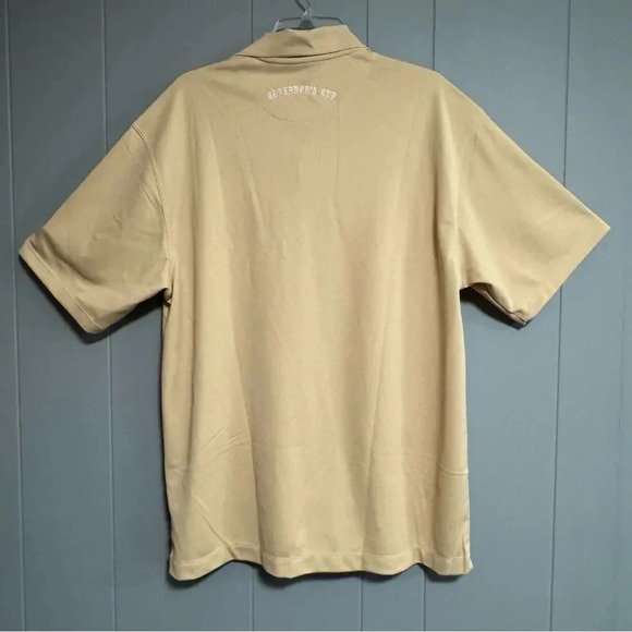 NWOT NIKE Fit Dry Fallen Oak Governor’s Cup Golf Polo Shirt Butter Yellow Size L - Picture 2 of 8